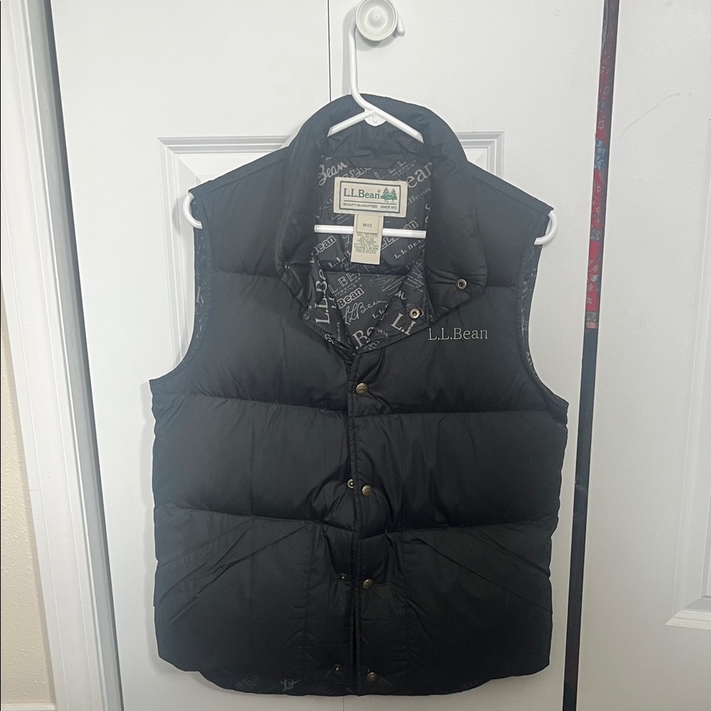 L.L. Bean Midnight Black Quilted Vest